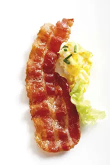 Breakfast Ideas Prints: Scrambled eggs and breakfast bacon