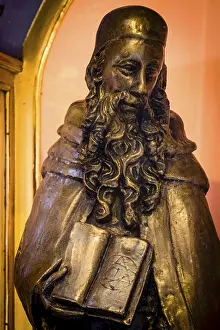 Prints of Sculpture of blessed Ramon Llull, Sanctuary of LLuc, 17th century, Escorca, Sierra de Tramuntana, Mallorca, Balearic Islands, Spain Sculpture Prints: 17th Century Print of Ramon Llull Sculpture, Mallorca, Spain