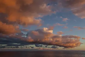 Portugal Evening Sky Prints: Sea and dramatic cloud atmosphere