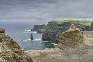 Wild Atlantic Way Prints: Sea stack and rock formations on iconic Cliffs of Moher