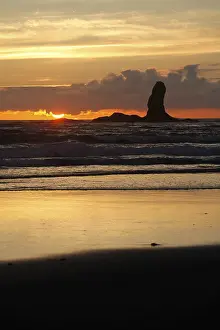 Evening Ocean View Prints: Second Beach at La Push, Olympic Coast