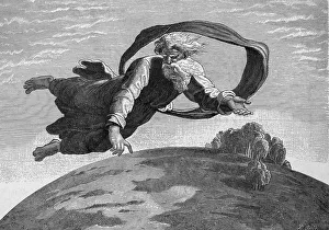 Historical Biblical Scenes Prints: Second day of creation, The first days of creation