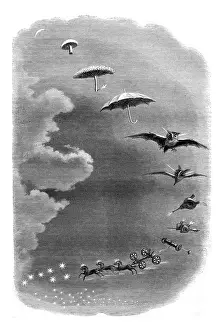 Deserted Outdoor Scene Prints: Second dream, A walk in the sky