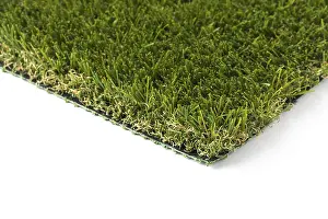 Close Up Grass Blade Prints: Section of artificial turf grass on white background