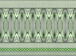 Security Pattern on a Share Certificate Print, Detail View