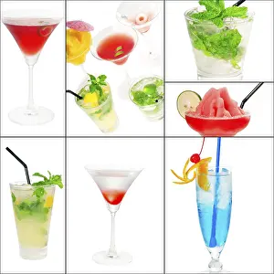 Collage Prints: Square Frame Cocktail Print