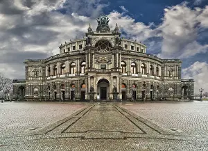 Dresden Germany Prints: Semper Opera from outside in Dresden