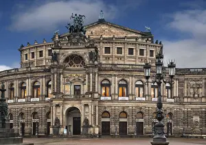 Prints of Semper Opera from outside in Dresden Dresden Prints: Semper Opera House Print from Dresden Germany