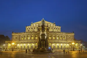 Framed Print : Semperoper Opera House Print at Night, Dresden Germany Framed Print : Semperoper Opera House Print at Night, Dresden Germany