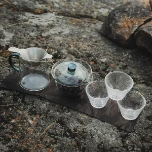 Framed Print : Rocky Tea Setup Print Framed Print : Rocky Tea Setup Print