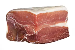 Serrano Ham Prints: Serrano ham against white background