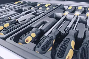 Repair Tools Prints: Set of Screwdrivers inside Toolbox