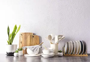 Kitchen Utensils And Tools Prints: A set of various kitchen utensils and tools