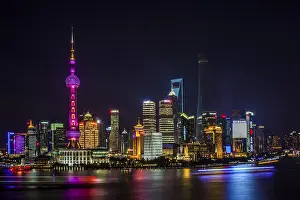 Prints of Shanghai Shanghai Prints: Shanghai Print at Night