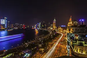 Prints of Shanghai Shanghai Prints: Shanghai Print at Night