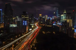 Blurred City Motion Prints: Shanghai
