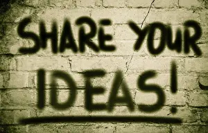 Symbolic Picture Prints: Share Your Ideas Concept