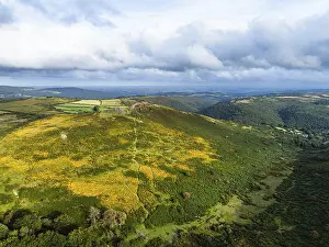 Drone Photography Devon Prints: Sharp Tor from a drone, Dartmeet