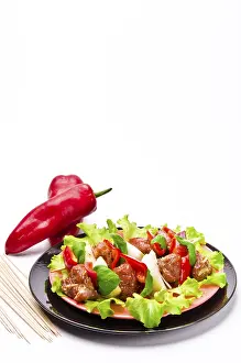 Grilled Lamb Skewers Prints: Shashlik
