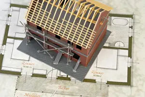 Blueprints For Homes Prints: Shell construction, model and blue print