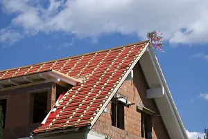 Residential Building Design Prints: Shell construction, topping-out ceremony