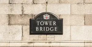 Historical England Images Prints: Shield Tower Bridge, Tower Bridge