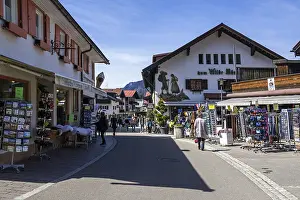 German Federal Republic Shops Prints: Shops on OststraBe in Oberstdorf