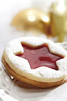 Christmas Cookie Treats Prints: Short pastry jam biscuits