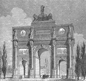 Munich Travel Photography Prints: The Siegestor gate in Munich, c