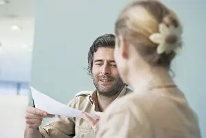 Office Interior Photo Prints: Signing a contract