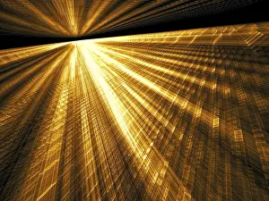 Digital Abstract Illustration Prints: Golden Background Print - Abstract Digital Art