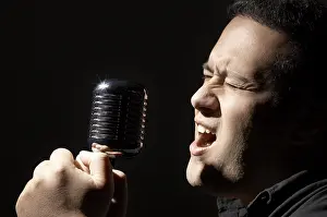 Passionate Music Performance Prints: Singer