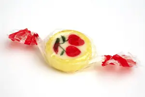 Studio Shot Dessert Prints: Single fruit candy, cherry flavour, sweets