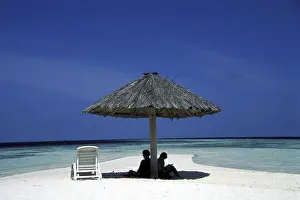 Tropical Beach Prints: Sitting in the shadow