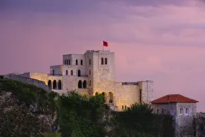 Prints of Skanderbeg Museum, Dusk, Kruja, Kruje, Durres, Durres, Albania Skanderbeg Museum, Dusk, Kruja, Kruj, Durrs, Durres, Albania Albania Prints: Skanderbeg Museum Print, Kruja, Albania at Dusk