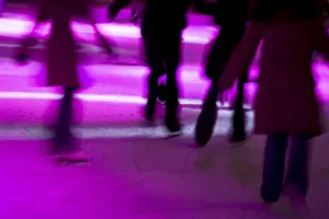 Winter Sports Images Prints: Skating in the night