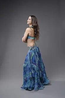 Artistic Movement Prints: A skilled belly dancer performs gracefully