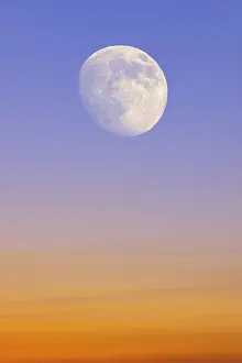 Blue Evening Sky Prints: Sky with the moon, composing