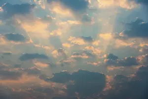 Cloud Formation Prints: Sky, small clouds and sun rays