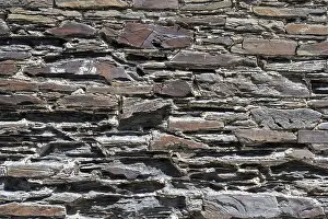 Port Isaac Prints: Slate Slab House Wall Print, Port Isaac, Cornwall