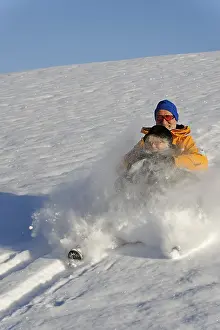 Recreational Winter Activities Prints: Sledding