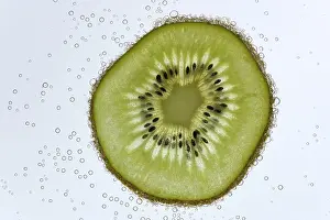 Close Up Kiwi Prints: Slice of a kiwi