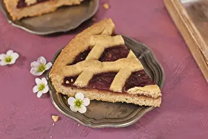 Lattice Design Cake Prints: Slice of pie called Linzer Torte