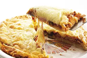 Food Studio Background Prints: Slice of pizza on spatula