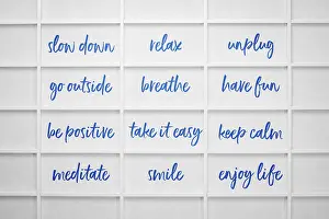 Symbolic Health Image Prints: Slow down, relax, take it easy