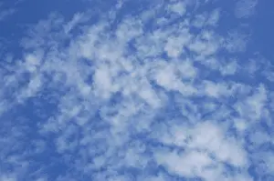 Blue Sky Clouds Prints: Small clouds in a blue sky