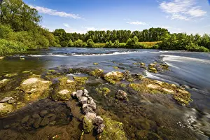 Central Europe Waterways Prints: Small rapids in the river Lippe