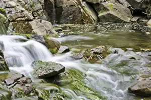Framed Print : Small Stream with Waterfalls Print Framed Print : Small Stream with Waterfalls Print