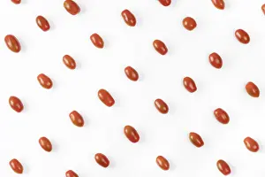 Cherry Tomatoes Prints: Small tomatoes cherry top view