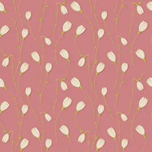 Symbolic Spring Image Prints: Snowdrop vector seamless pattern for your design